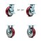 Service Caster 6 Inch Poly on Aluminum Caster Set with 2 Brakes/Swivel Lock 2 Rigid SCC SCC-30CS620-PAR-TLB-BSL-2-R-2 - alternate 1